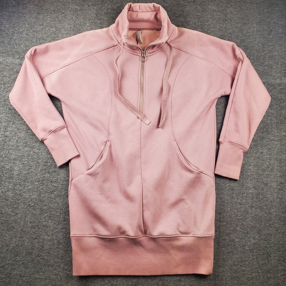 Athleta Sweatshirt Women Small Pink Pullover Yoga Outdoor Hiking 1/4 Zip Sweater